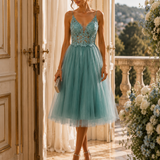 Vestido Tule Guipura Glitter