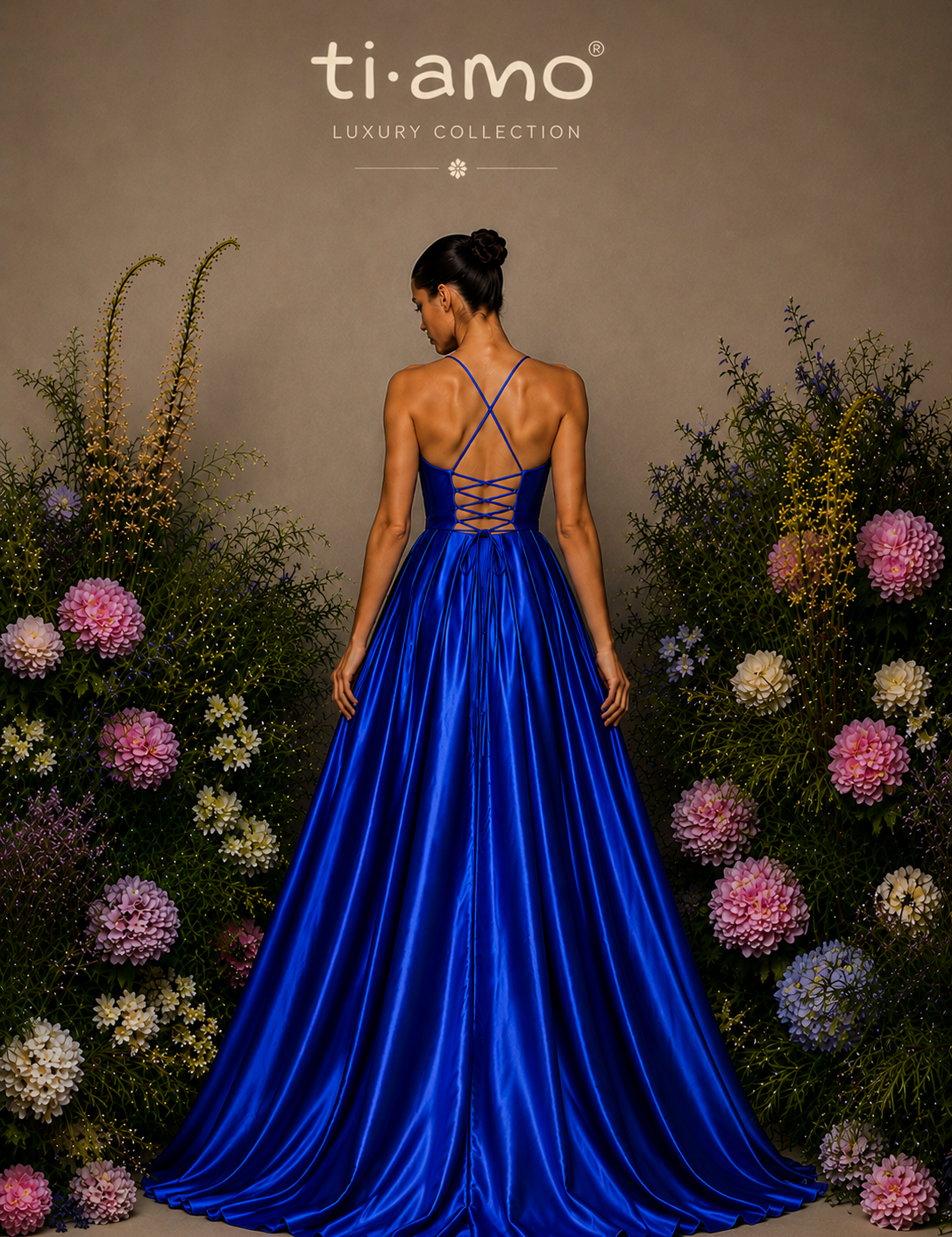 Vestido Longo Efeito Folhos Abertura Lateral