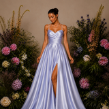 Vestido Longo Efeito Folhos Abertura Lateral