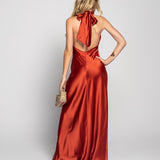 Glamour Long Halter Dress