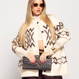 Casaco Ti.Amo De Malha Losângulos Natalícios