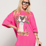 T-Shirt Ti.Amo Oversize Estampado Motivos S.Valentim