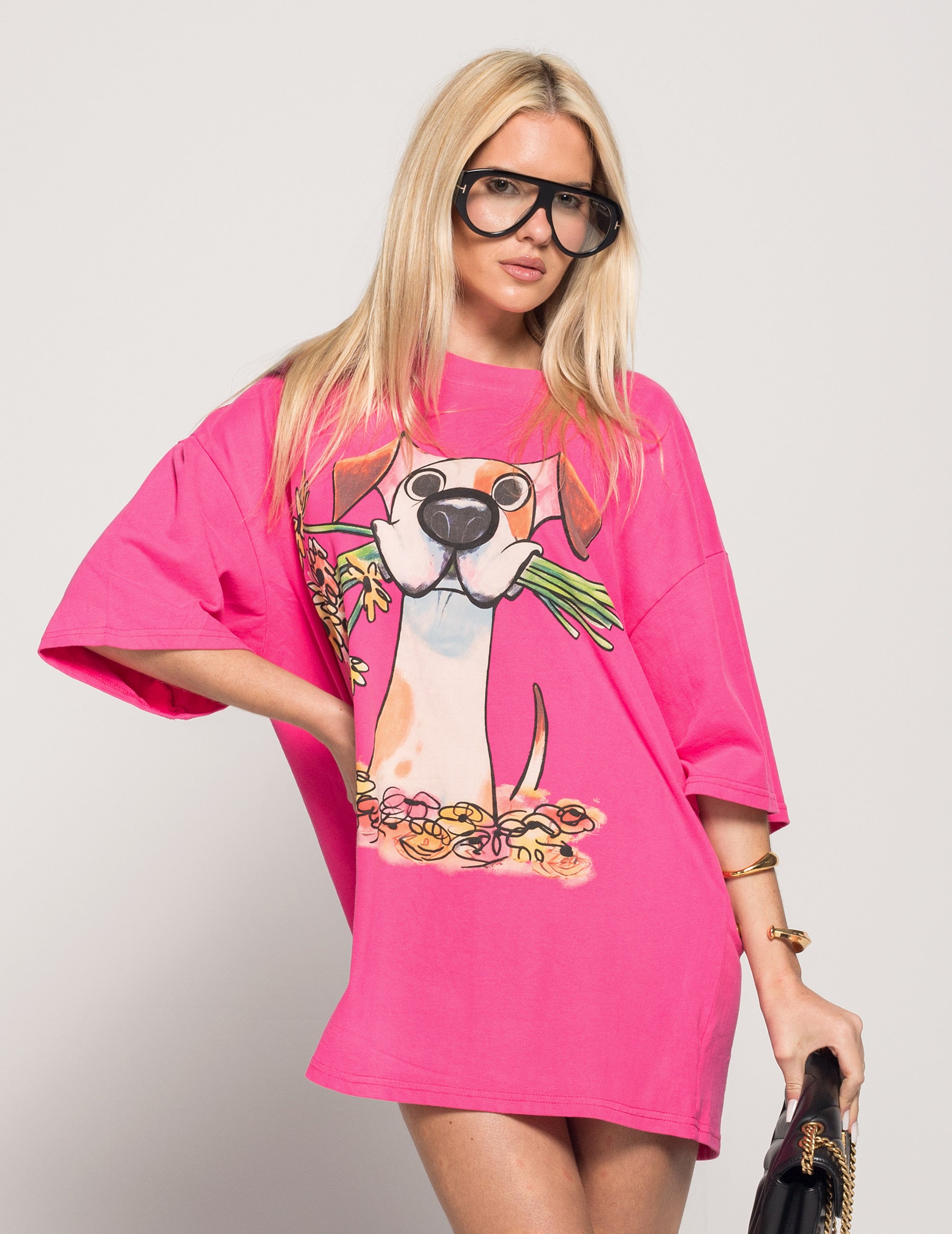 T-Shirt Ti.Amo Oversize Estampado Motivos S.Valentim