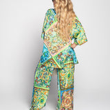Twinset Ti.Amo Acetinado Premium Estampado Geométrico Floral