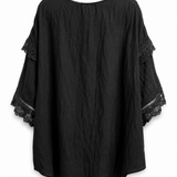 Blusa Ti.Amo Com Folhos Guipura