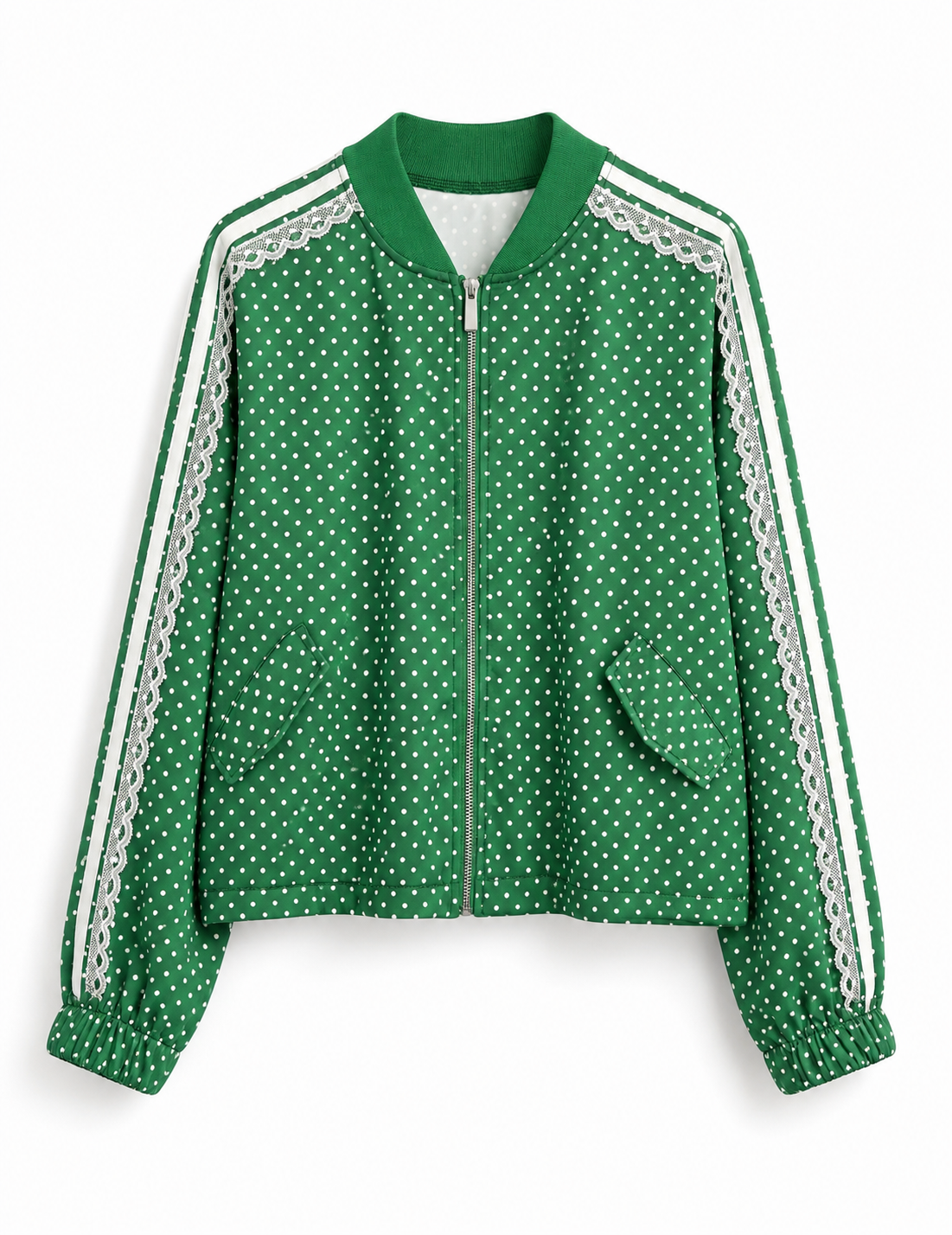 Bomber Ti.Amo Polka Dot & Listra Tripla Com Guipura