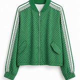 Bomber Ti.Amo Polka Dot & Listra Tripla Com Guipura