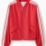Bomber Ti.Amo Polka Dot & Listra Tripla Com Guipura