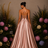 Vestido Longo Efeito Folhos Abertura Lateral