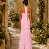 Vestido Longo Off Shoulder Com Fita