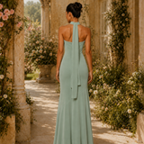 Vestido Longo Off Shoulder Com Fita