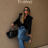 Casaco Ti.Amo Crooped Estilo Militar