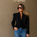Casaco Ti.Amo Crooped Estilo Militar