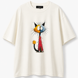 T-Shirt Ti.Amo Estampado " Gato Eletrocutado "