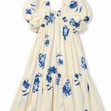 Vestido Ti.Amo Estampado Floral & Mangas Bufantes