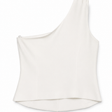 Top Ti.Amo Mistura De Linho Off Shoulder Botões Dourados