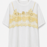 T-Shirt Ti.Amo Com Faixa De Guipura