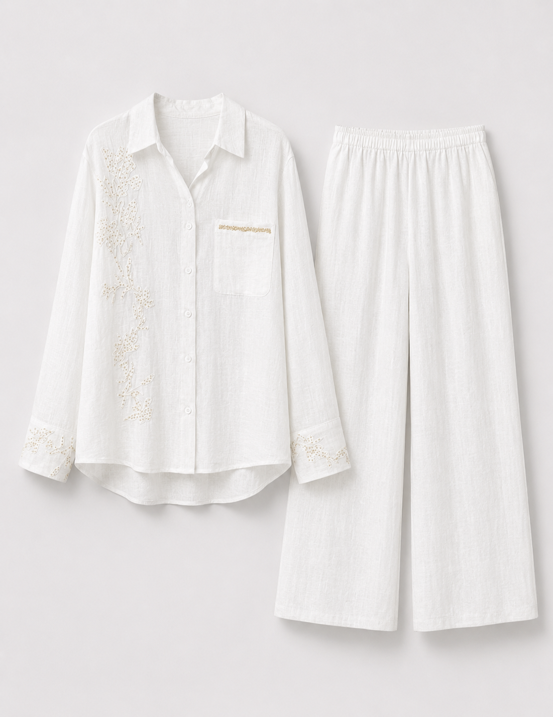 Twinset Ti.Amo De Linho Com Bordado & Missangas
