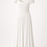 Vestido Ti.Amo Em Viscose Com Saia Drapeada