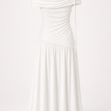 Vestido Ti.Amo Em Viscose Com Saia Drapeada