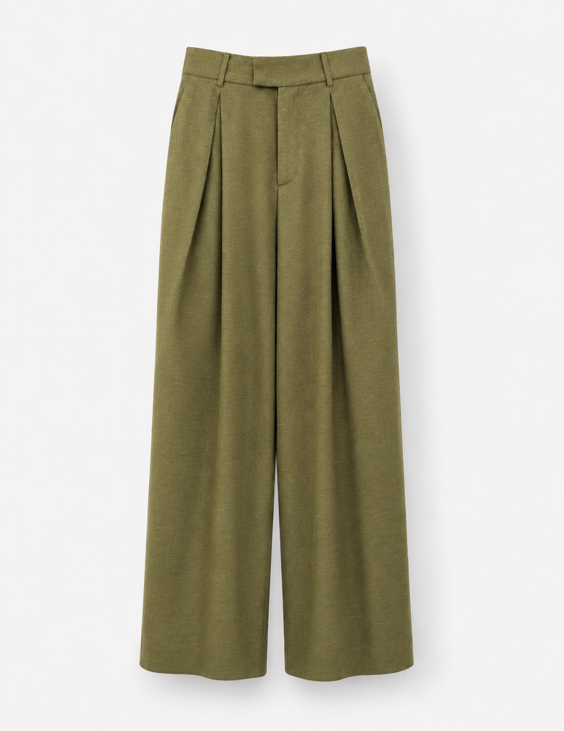 Calça Ti.Amo Mistura De Linho Cruzada Pregas Frontais