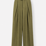 Calça Ti.Amo Mistura De Linho Cruzada Pregas Frontais