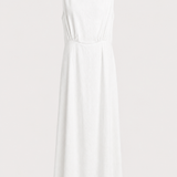 Vestido Ti.Amo Com Mistura De Linho & Drapeado