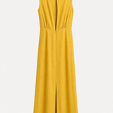 Vestido Ti.Amo Com Mistura De Linho & Drapeado