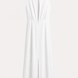 Vestido Ti.Amo Com Mistura De Linho & Drapeado