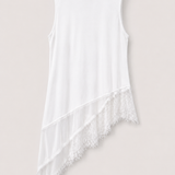 Camisola Ti.Amo Assimétrica Com Ligeira Transparência