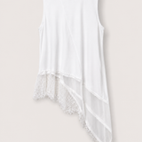 Camisola Ti.Amo Assimétrica Com Ligeira Transparência