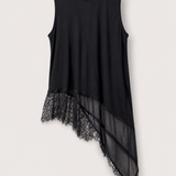 Camisola Ti.Amo Assimétrica Com Ligeira Transparência