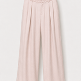 Calça Ti.Amo Mistura De Linho Bordado Na Cintura