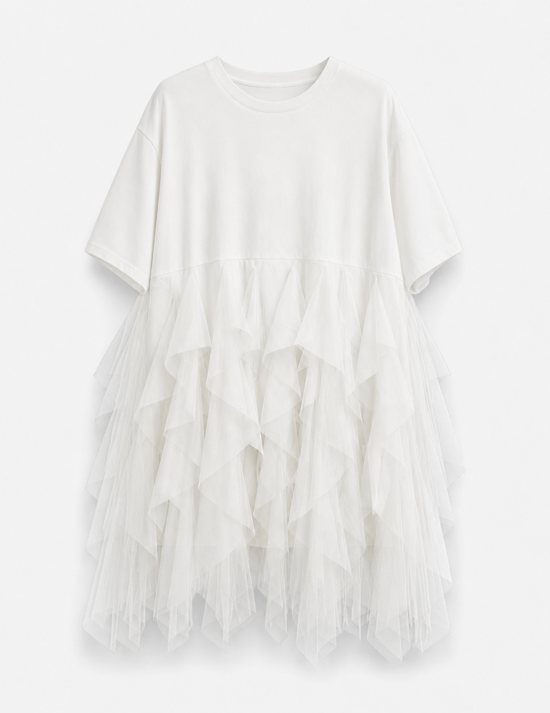T-Shirt Ti.Amo Com Tule Incorpado