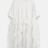 T-Shirt Ti.Amo Com Tule Incorpado