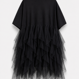 T-Shirt Ti.Amo Com Tule Incorpado