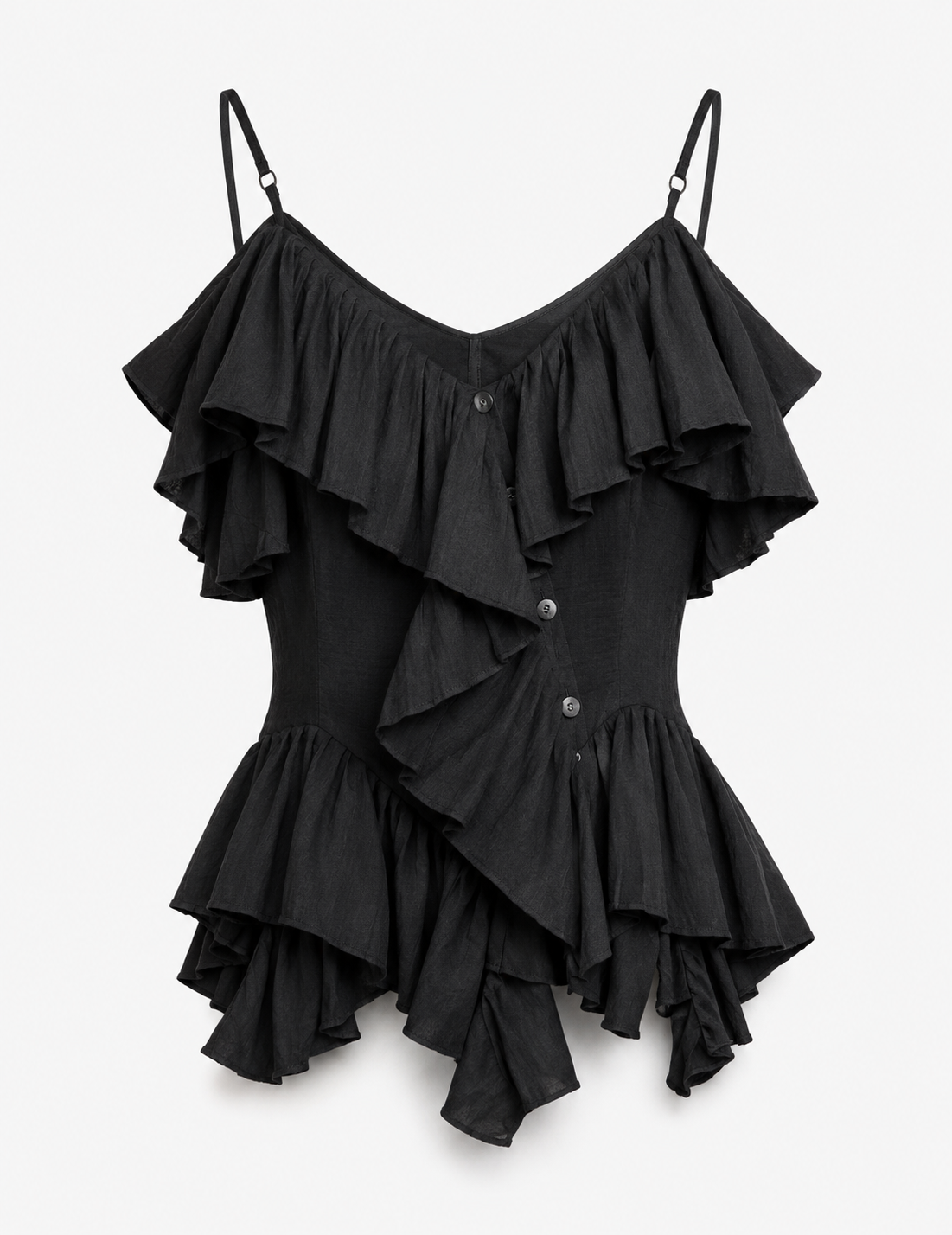 Top Ti.Amo Off Shoulder Folhos Drapeados