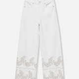 Pantalon en jean brodé Ti.Amo