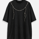 T-Shirt Ti.Amo Aplicações Metálicas