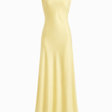 Vestido Longo Glamour Acetinado Premium Costas Abertas