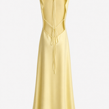 Vestido Longo Glamour Acetinado Premium Costas Abertas