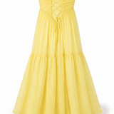 Vestido Longo Off Shoulder Decote Drapeado