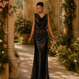 Twinset Glamour Tio Drapeado + Saia Longa Guipura