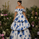 Vestido Longo Glamour Corpete Estruturado Efeito Folho