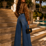 Calça Ti.Amo De Ganga Aplicação De Botões Dourados Com Motivos