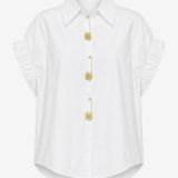 Camisa Ti.Amo Alfinetes Dourados Aplicados