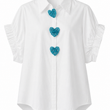 Camisa TI.Amo Corações Aplicados