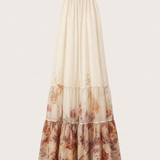 Vestido Ti.Amo Longo Halter Barra Com Estampado Degradê