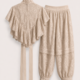 Twinset Ti.Amo Top De Renda Trabalhado Com Fitas + Pantalona De Renda