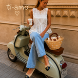 Top Ti.Amo Bordado Ilustrado Floral